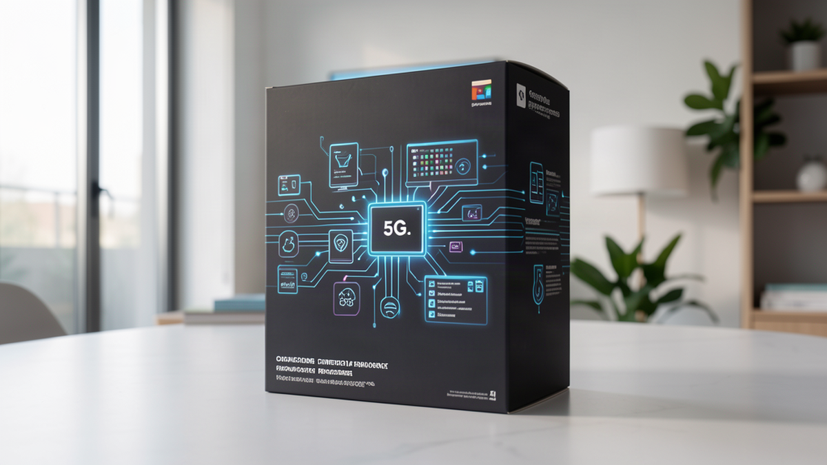 Box 5G fixe - routeur 5G à la maison face à la fibre optique
